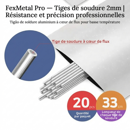 FexMetal Pro — Tiges de soudure 2mm | Résistance et précision professionnelles