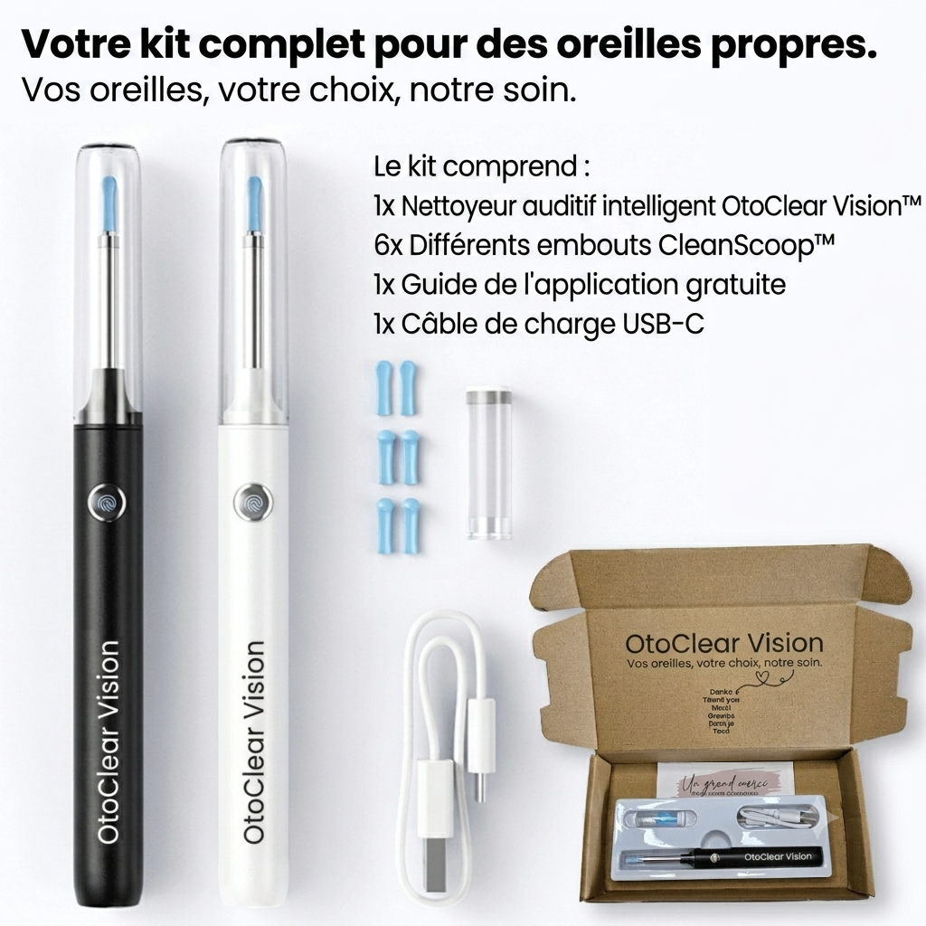 OtoClear Vision — Nettoyeur auditif intelligent 360°