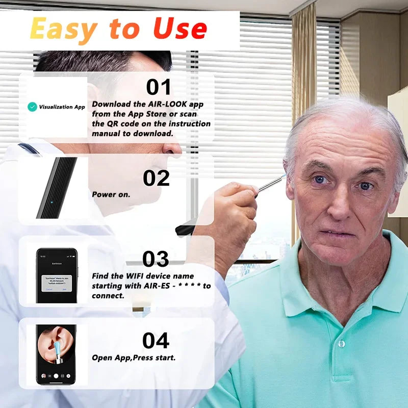 OtoClear Vision — Nettoyeur auditif intelligent 360°